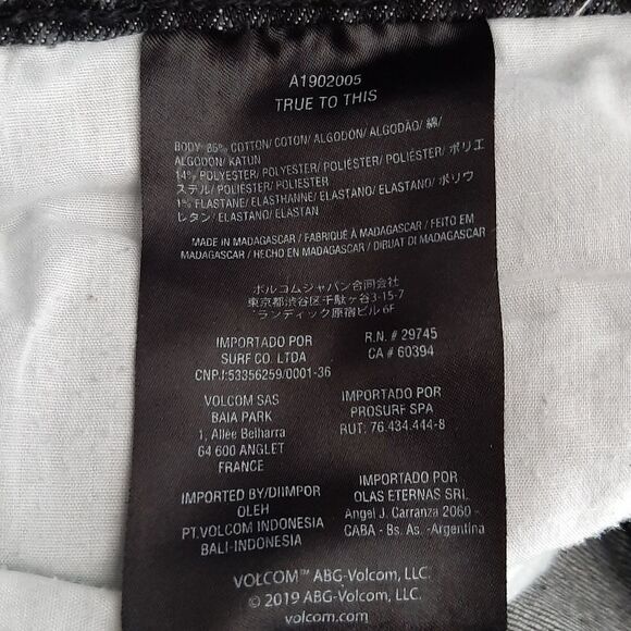 VOLCOM | Vorta Slim Straight Fit Vintage Black Jeans Men's Sz 31 - Picture 13 of 13